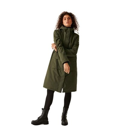 Veste Imperméable Yarli Femme Kaki Foncé Noir Regatta