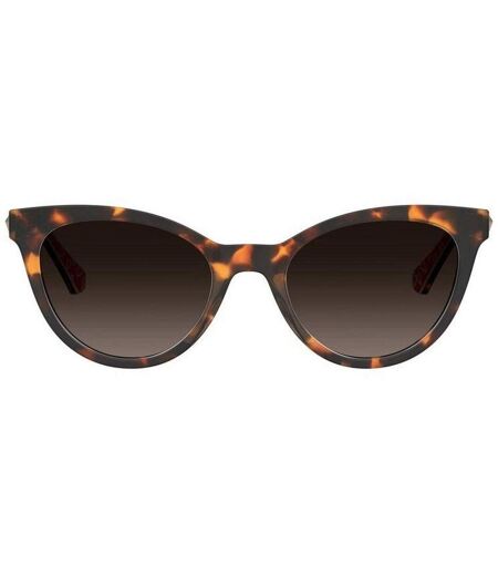 Lunettes De Soleil Motif/style Cœur Femme 52 Cm Marron Sombre Love Moschino