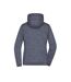 Sweat À Capuche Femme Noir Bleu Denim Chiné James And Nicholson-2