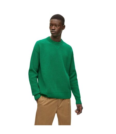 Unisex Adult Ribbed Regular Sweater Top Green Boss