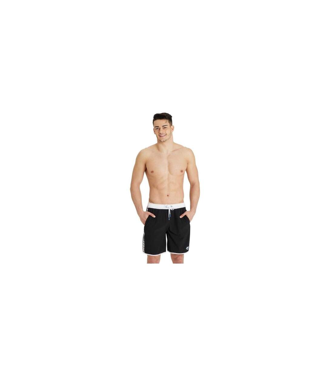 Short De Bain Team Adulte Noir Blanc Arena-1