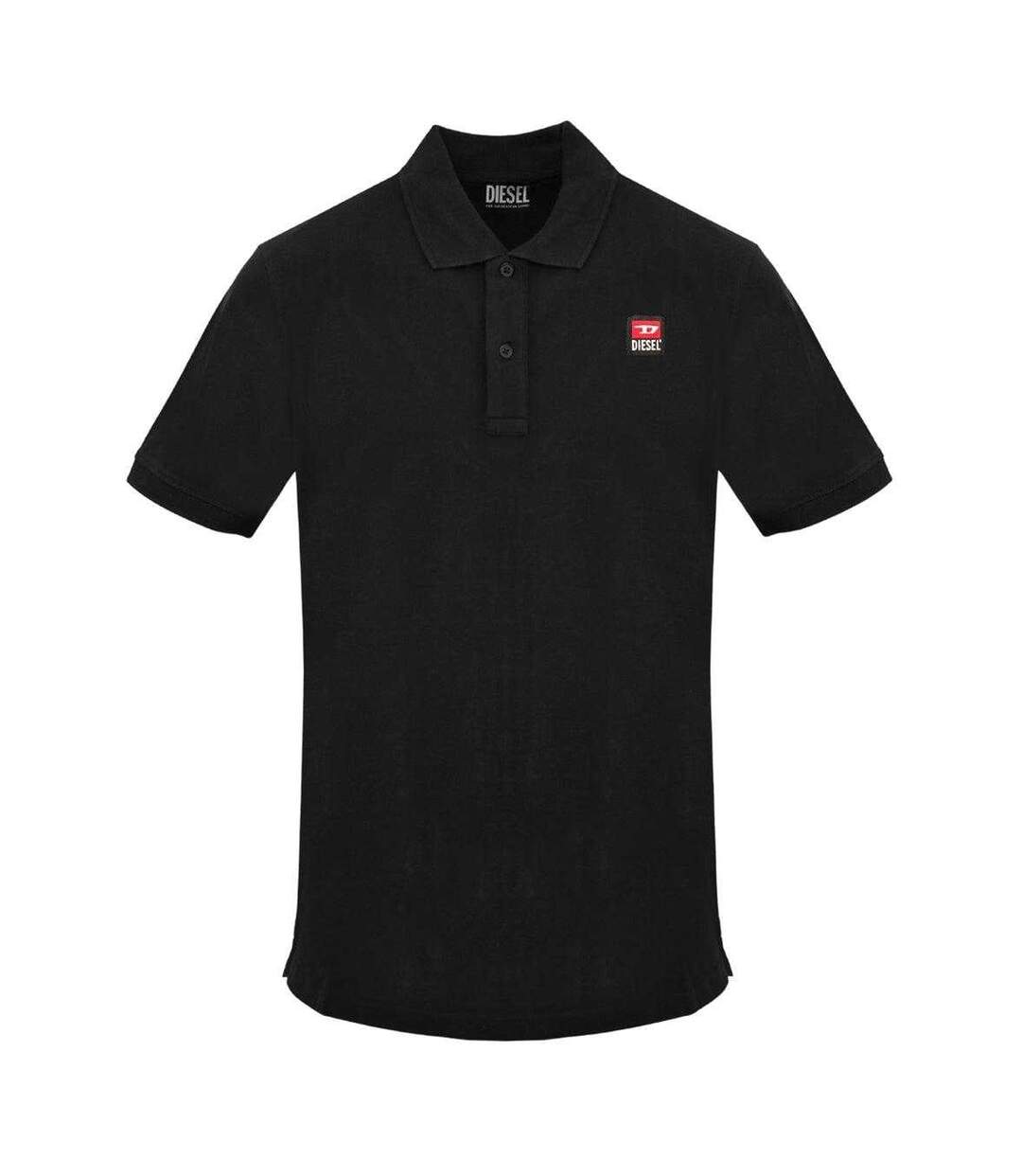 Polo Motif/style Petit Logo Caviar Homme Noir Diesel-1