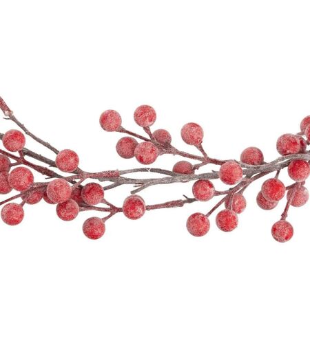 Guirlande de Noël Déco Baies 190cm Rouge