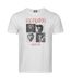 T-shirt Motif/style Foo Fighters One By One Adulte Vieux Blanc Amplified-1