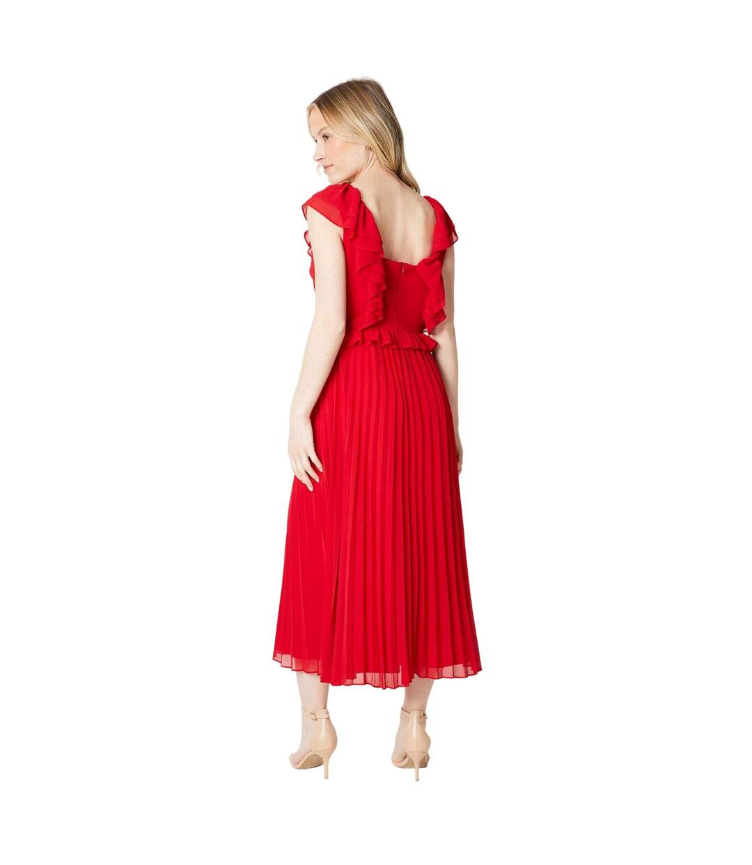 Robe mi-longue femme rouge Dorothy Perkins-2