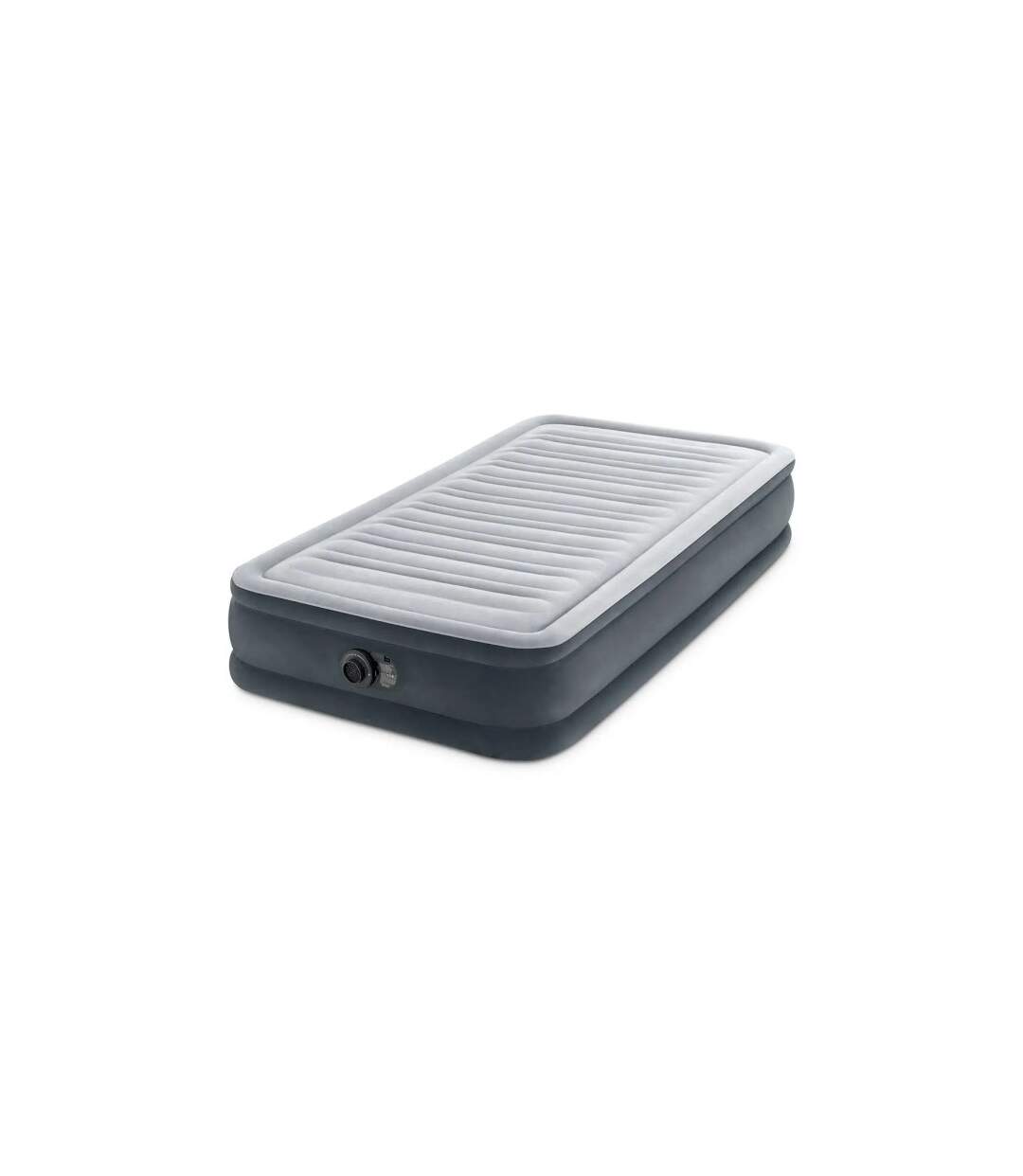 Matelas Gonflable Électrique 1 Place Confort 191cm Gris Clair-1