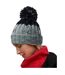 Bonnet À Revers Apres Unisexe Gris Clair Noir Beechfield-1