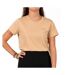 T-Shirt beige femme puma mif embroidery-1