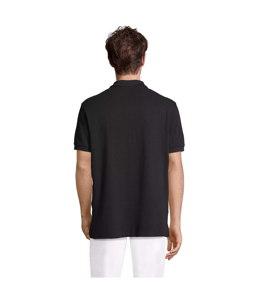 Unisex Adult Pacific Pique Twin Needle Stitch Polo Shirt Black SOLS-2