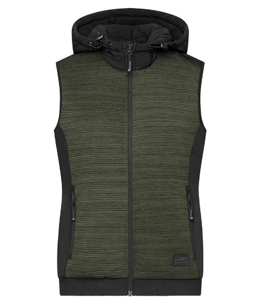 Bodywarmer gilet polaire workwear - Femme - JN1847 - vert kaki chiné