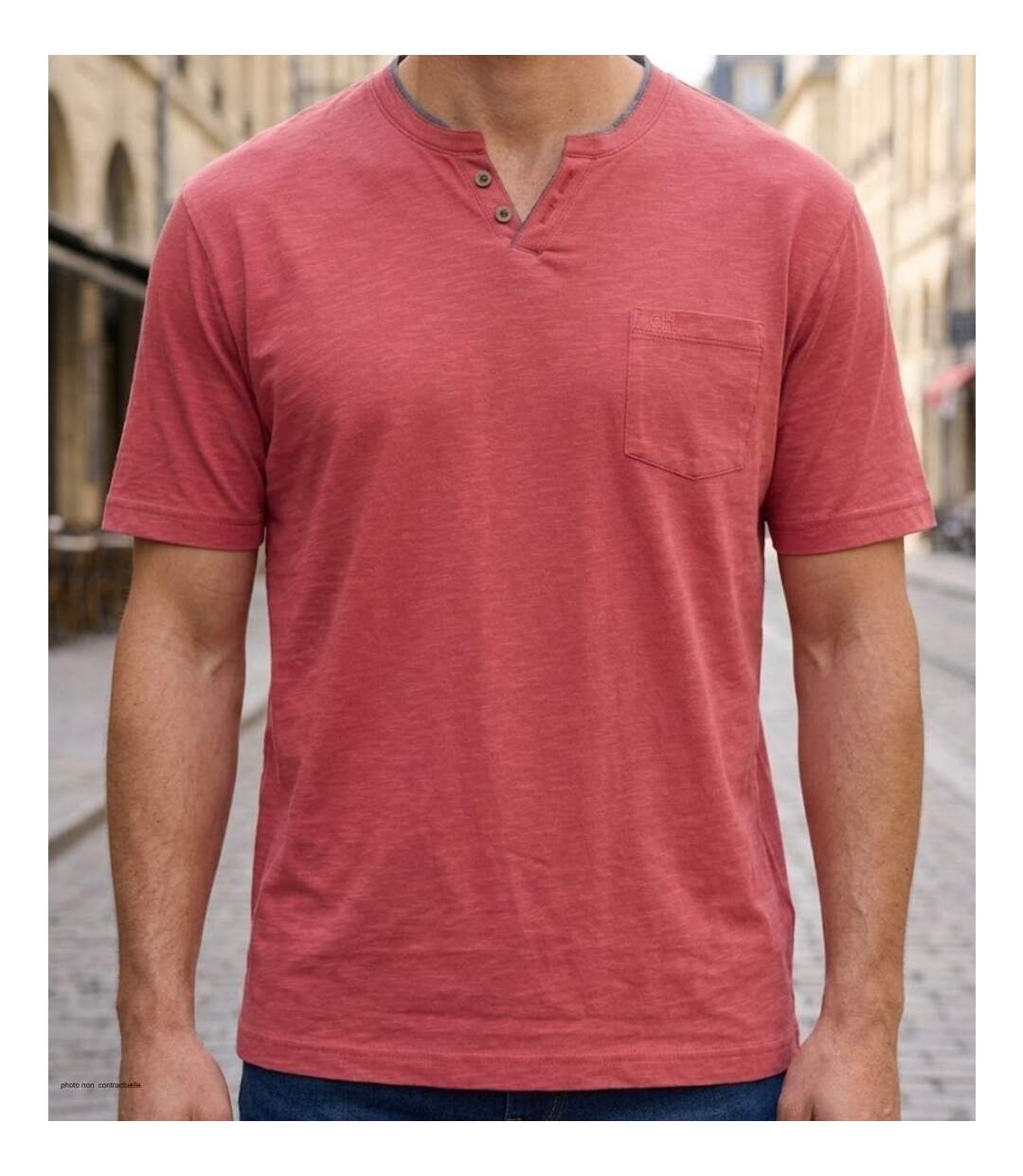 Tee - shirt col boutons TEE3020C-1