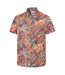 Chemise Manches Courtes Motif/style Feuilles Tropicales Homme Orange Vif Imprimé Mountain Warehouse-3