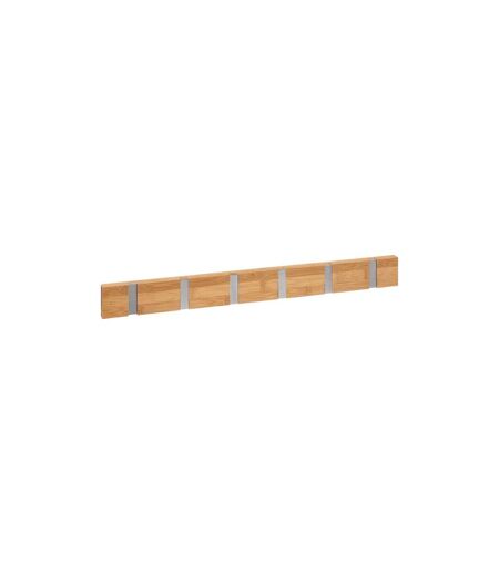 Patère Murale Bambou 6 Têtes 59cm Beige