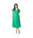 Womens/ladies satin midi dress green Debenhams