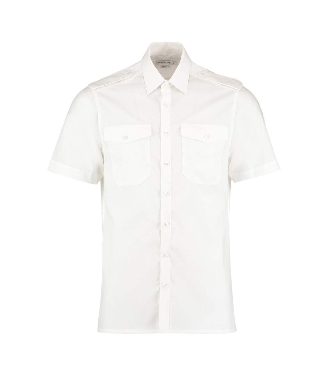 Chemise pilote homme blanc Kustom Kit-1