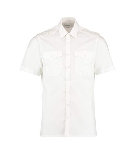 Chemise pilote homme blanc Kustom Kit