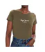 T-Shirt kaki femme pepe jeansnew virginia-1