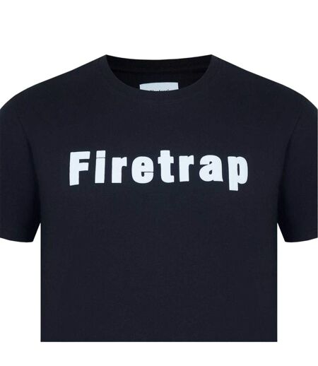 T-shirt Motif/style Logo Homme Noir Firetrap