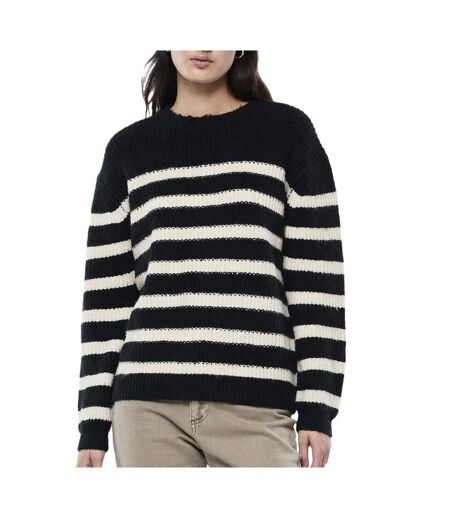 Pull noir/blanc femme pieces klara