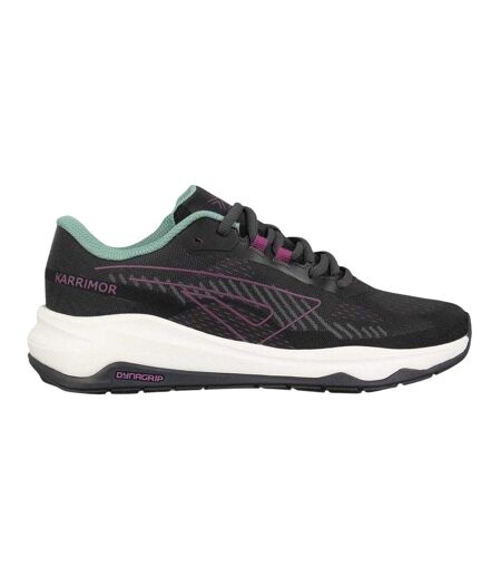 Womens/ladies Tempo Trainers Black Teal Karrimor