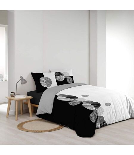 Parure de Lit 3 Pièces Stormi 260x240cm Noir