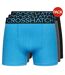 Lot De 3  Boxers Motif/style Logo Homme Bleu Sombre Crosshatch-1