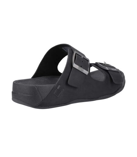 Mens gogh moc leather sliders black FitFlop