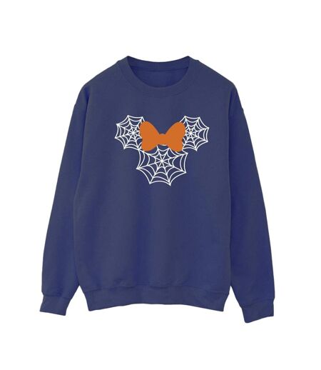 Disney Sweatshirt Womens/Ladies Minnie Mouse Spider Web Head (Bleu marine) - UTBI28870