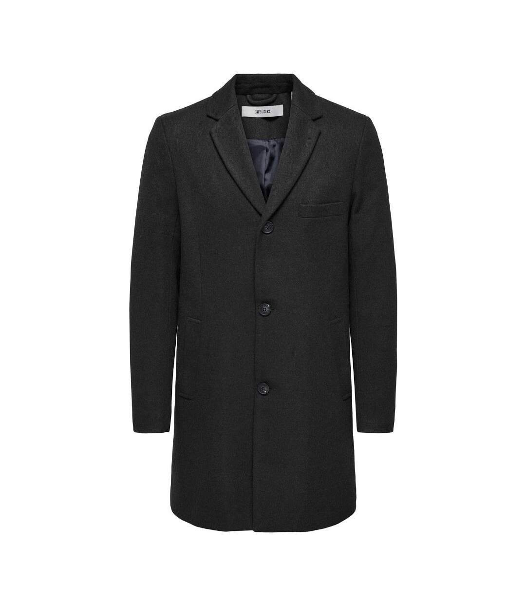 Manteau noir homme only & sons maylon-1