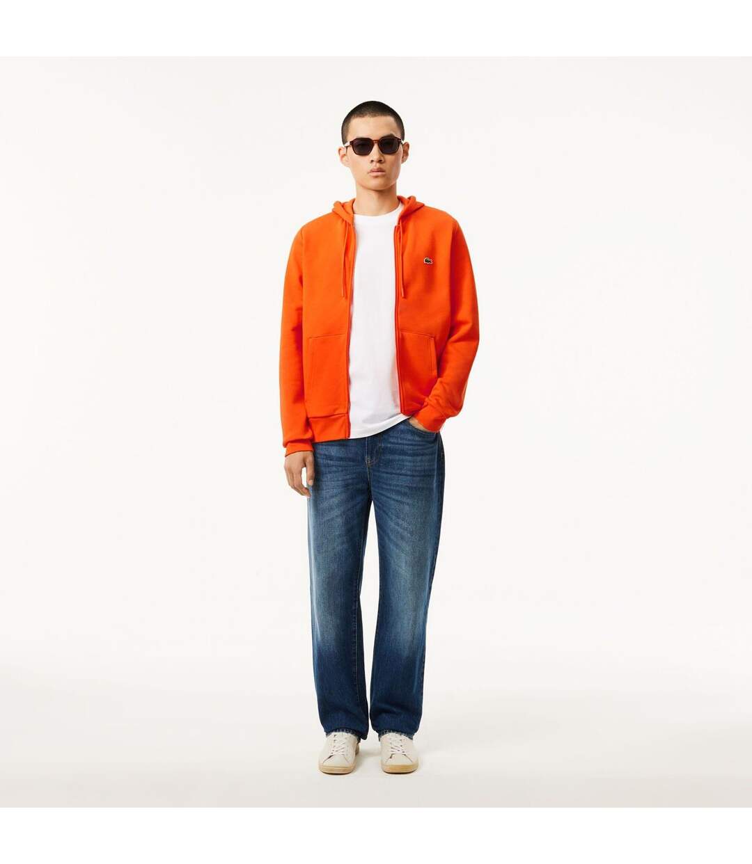 Veste À Capuche Homme Orange Lacoste-3