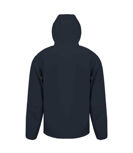 Mens Printed Recycled 3 Layer Casual Soft Shell Jacket Navy Result Recycled