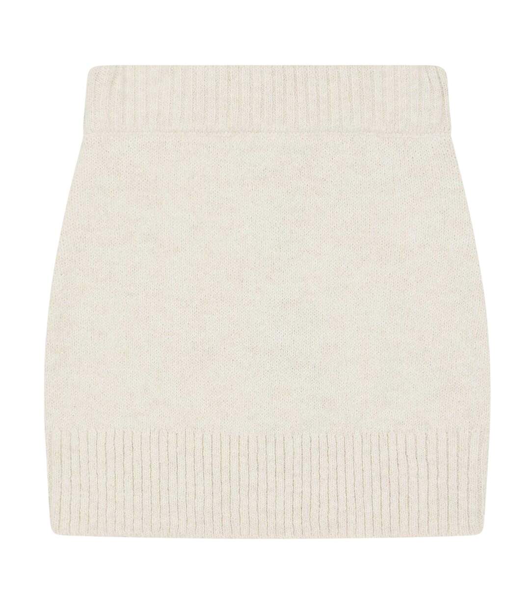 Womens/ladies Logo Knitted Mini Skirt Grey Couture-1