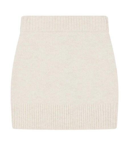 Womens/ladies Logo Knitted Mini Skirt Grey Couture