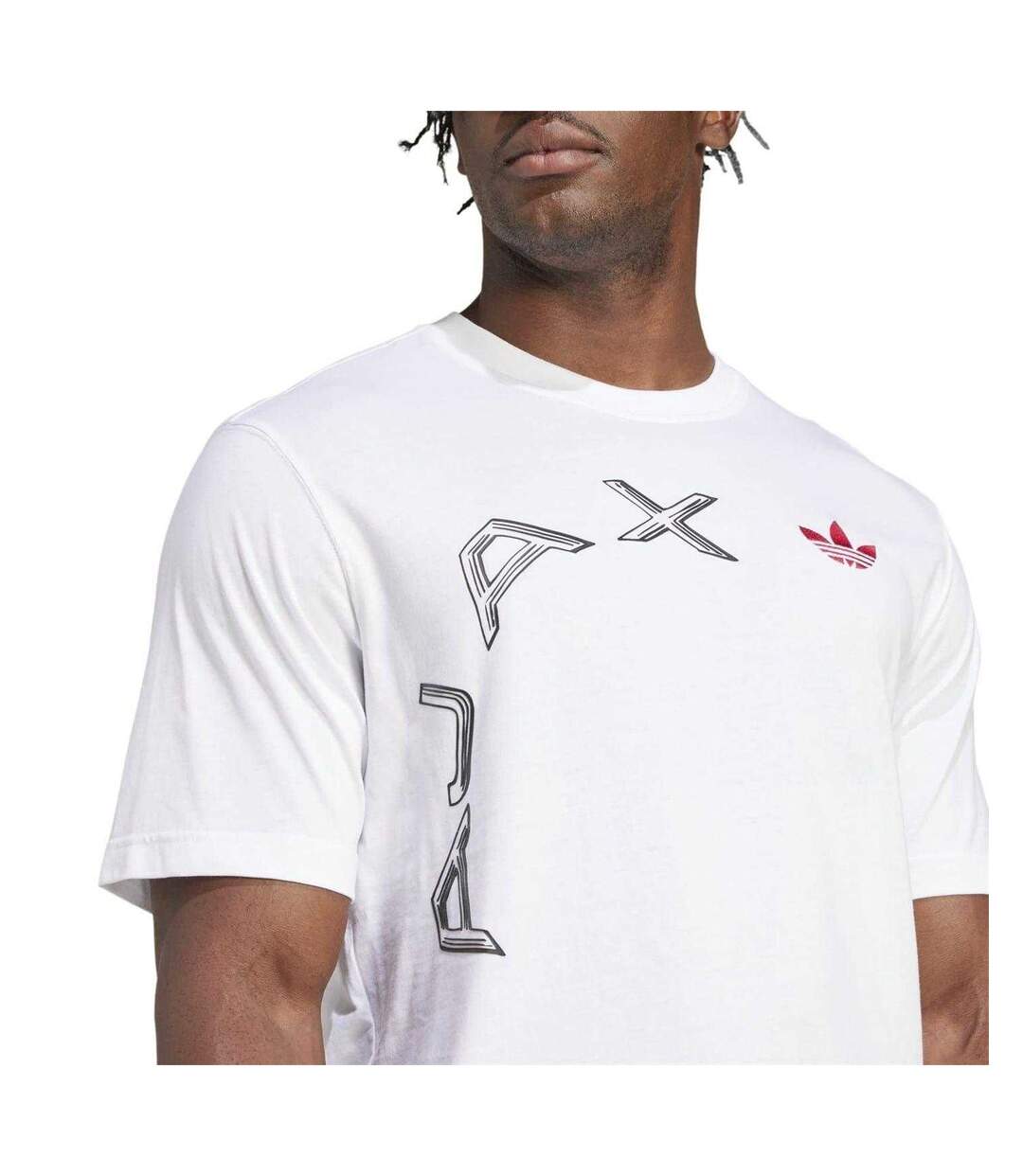 Mens Trefoil Ajax Amsterdam Cotton T-shirt White Adidas-4