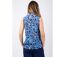 Top sans manches en viscose ANDREE motif fleurs bleues Coton Du Monde-4