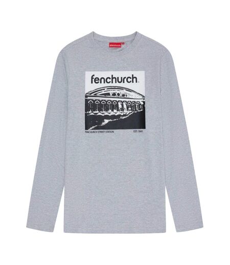 T-shirt Manches Longues Philpot Homme Gris Chiné Fenchurch