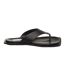 Womens/ladies Leather Square Toe Casual Flip Flops Black Steve Madden-1