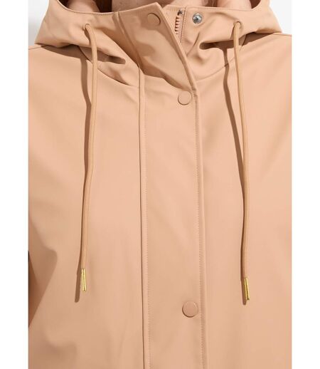 Parka à capuche zippée pressionnée déperlante