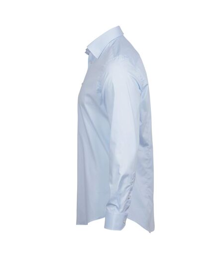 Tee Jays Chemise de luxe à manches longues en tissu extensible pour hommes (Bleu clair) - UTPC4792