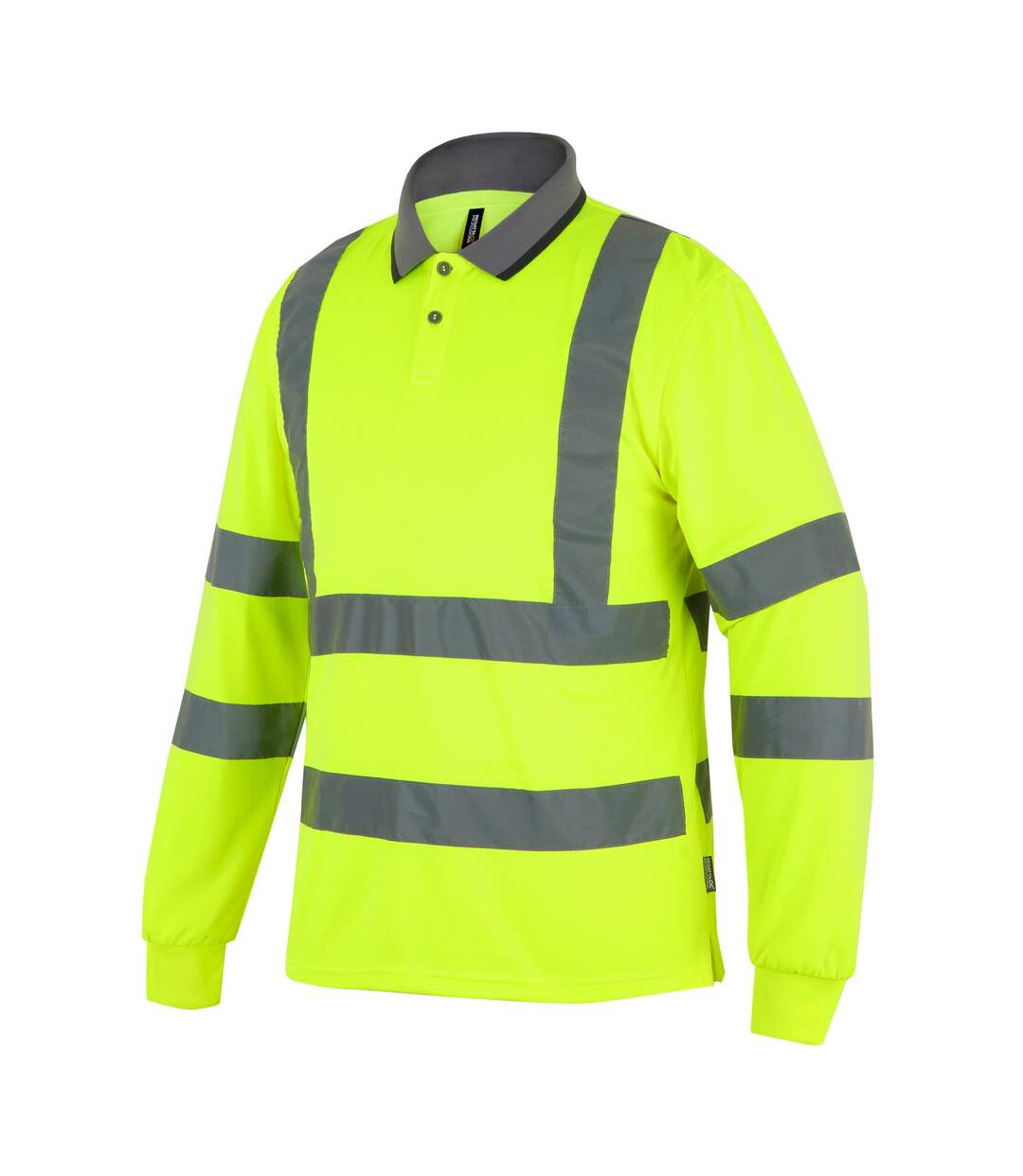 Mens Pro Contract High-vis Long-sleeved Polo Shirt Yellow Regatta-3