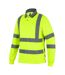 Mens Pro Contract High-vis Long-sleeved Polo Shirt Yellow Regatta-3