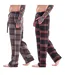 Pack Of 2  Mens Flannel Checked Lounge Pants  Black Brown Multicoloured Keanu-3