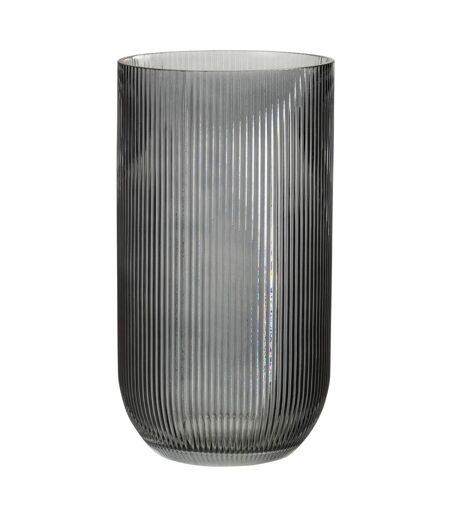 Vase Design en Verre Ligné 30cm Noir