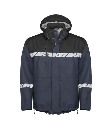 Mens Progression Hi-vis Soft Shell Jacket Navy Black Projob