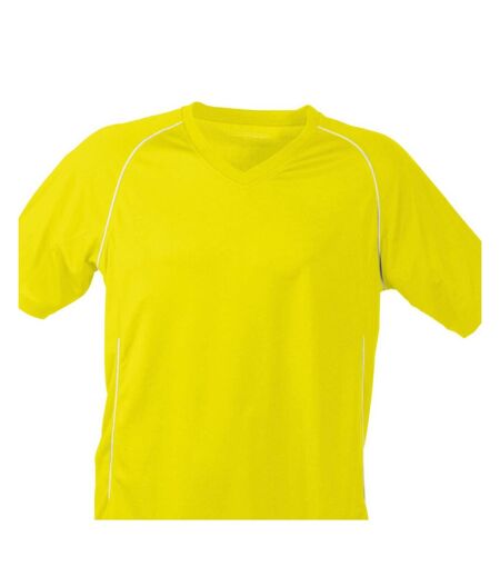 T-shirt Team Adulte Jaune Noir James And Nicholson