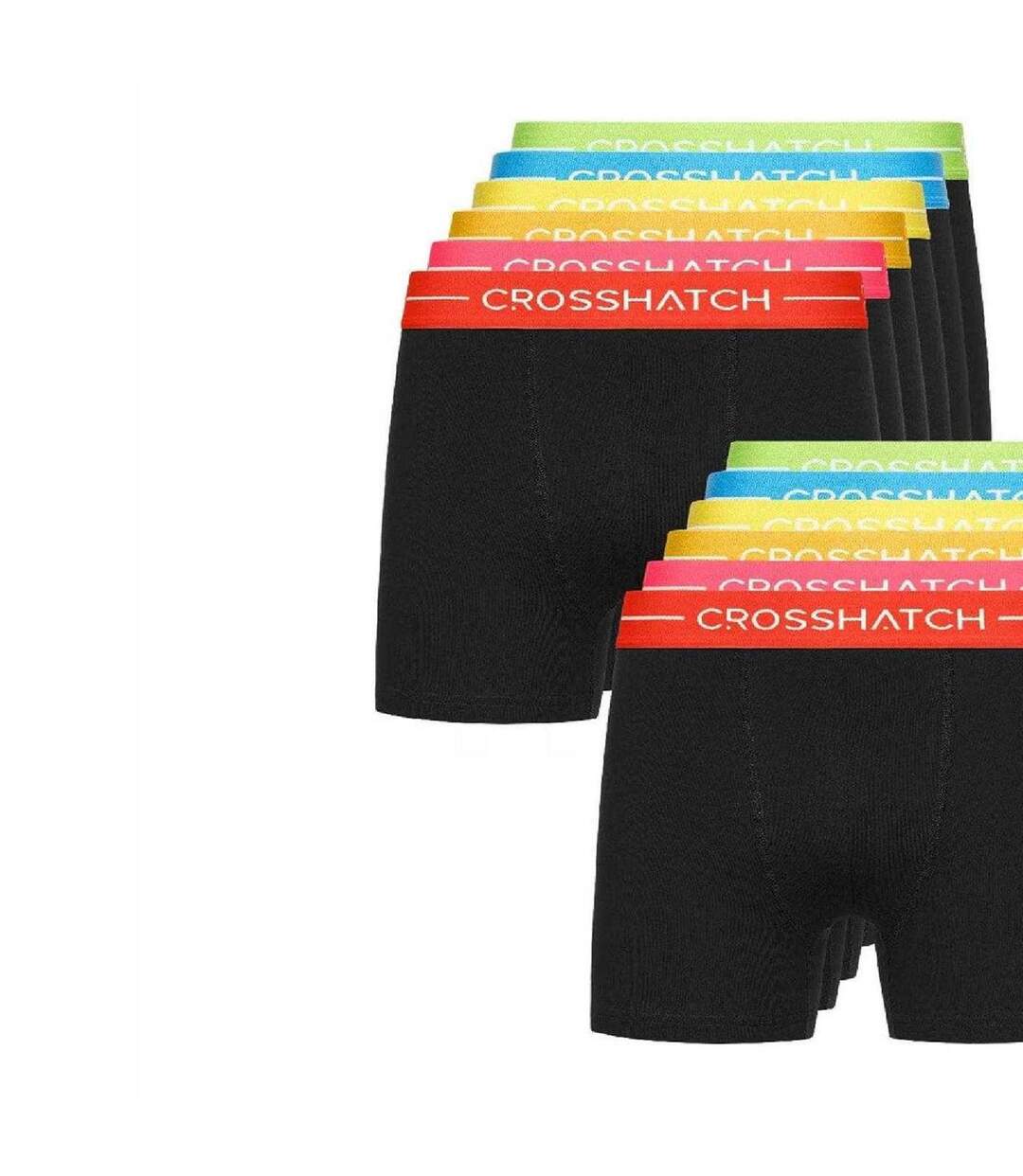 Pack Of 12  Mens Astral Logo Boxer Briefs  Black Crosshatch-3