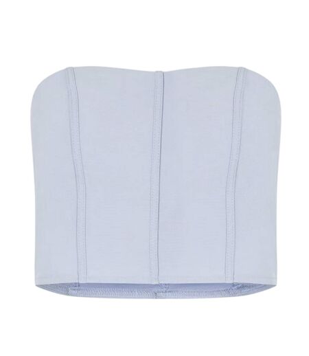 Womens/ladies Woven Corset Top Grey Missy Empire