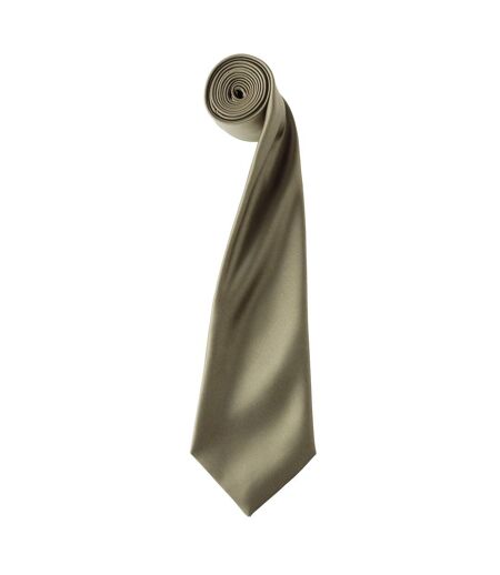 Premier Mens Plain Satin Tie (Narrow Blade) (Sunflower) (One Size)