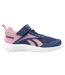Childrens/kids Rush Runner 5 Elastic Trainers Twilight Purple Reebok-1