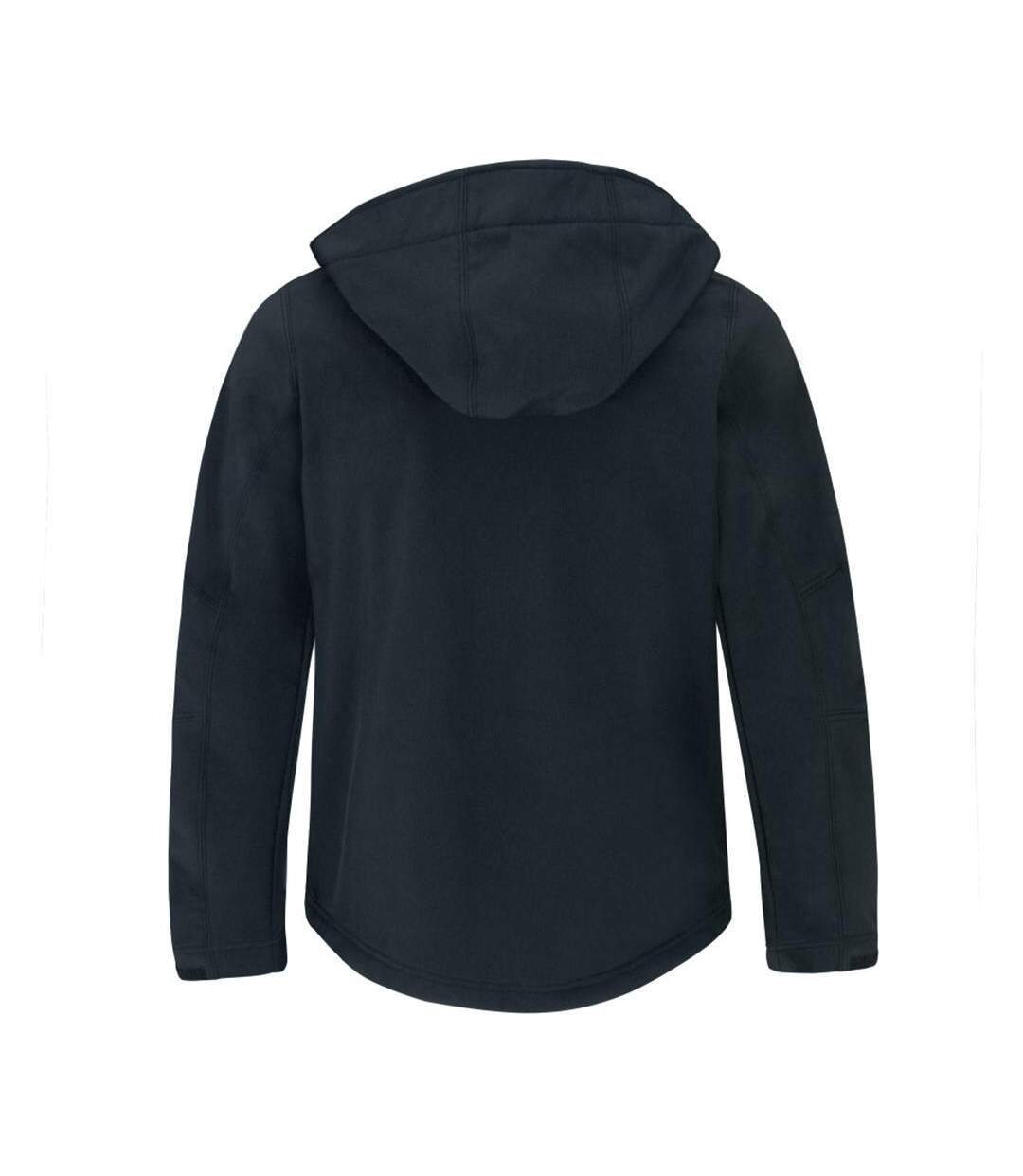 B&c Mens Softshell Hooded Breathable, Waterproof & Windproof Jacket Doublure Polaire Bleu Marine B And C-4